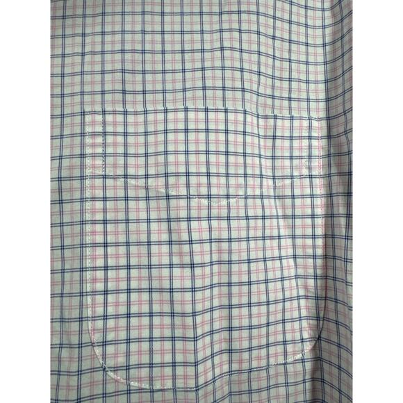 Lauren by Ralph Lauren Dress Shirt Size 15 1/2 34/35 No Iron Check Pink Blue - Picture 3 of 4
